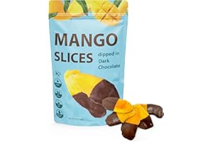 ELEPHANT PARK Premium All Natural Real Rich Dark Chocolate Dipped Tropical Mango Dried Fruit Slices 7oz Non GMO, No Added Colors Healthy Snacks Resealable Bag (1-Pack)