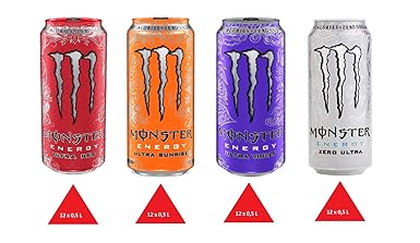 XXL Paket Monster Energy Ultra 0,5 L Zuckerfrei 48 Dosen (12 x ultra red,12 x ultra sunrise,12 x ultra violet,12 x ultra whit