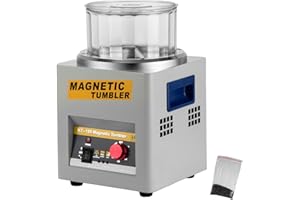 BestEquip Magnetic Tumbler, Jewelry Polisher 2000 RPM Finisher, 7.3 inch Magnetic Polisher 3.3 LBS Capacity, 1-60 min Time Control for Jewelry (KT185)