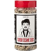 Bakers Club 8.5oz Mixed Black and White Sesame Seeds - Tuxedo blend for Sushi, Tuna, Stir Fry, Bread, Poke Bowls - Kosher, Gluten Free, Rich in Sesame Oil - Ideal for Toasting, Cooking, Baking