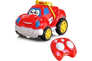 AEROQUEST Toddler Remote Control Car Pickup Truck Toy for Kid Cartoon RC Vehicle for Toddlers 1-3 Durable Construction for Boys & Girls
