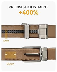 CHAOREN Mens Belt Leather Ratchet Belt