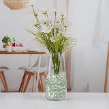 Hisredsun 290pcs Glass Pebbles 1.35kg Flat Marble Beads Vase Filler Stones view 3