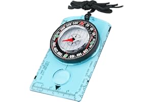 HKDIREDY Compass Hiking Survival, Wilderness Survival Compass for Kids- Magnetic Gear Set Navigation Map- Backpacking Camping Hunting Survival