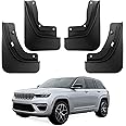 Ecarzo Mud Flaps Compatible with 5th Gen Jeep Grand Cherokee Accessories 2022 2023 2024 2025 All Weather Mud Splash Guards No Drilling Required Mudflap Front & Rear 4pc Set (Non L)
