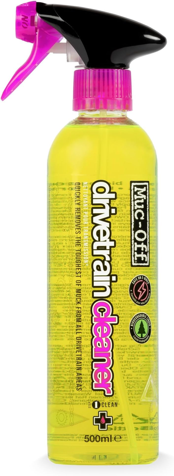 Muc-Off Drivetrain Cleaner 500ml Biodegradable Bike Chain Degreaser Spray