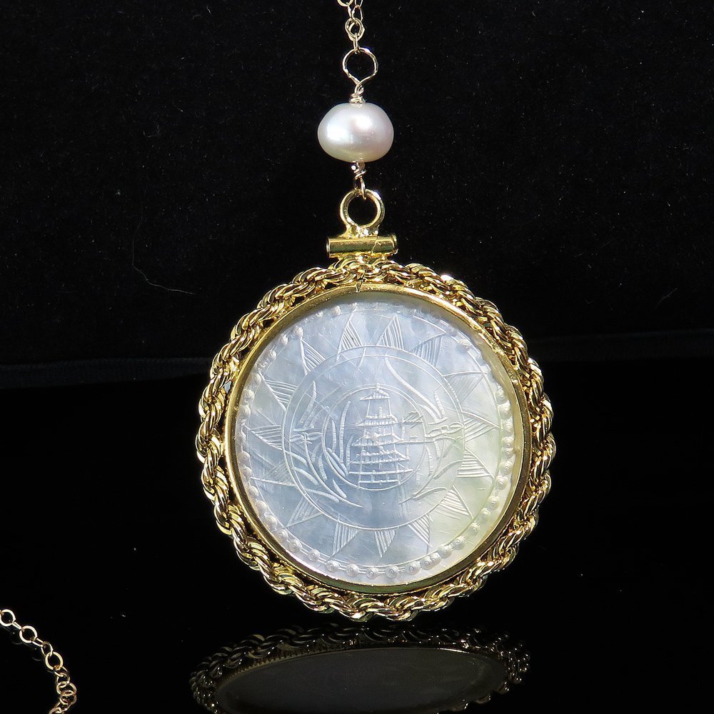 Custom Order Antique Gaming Counter/Chip Pendant with Your