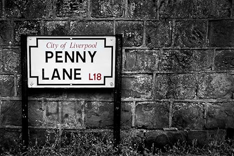 Amazon Com Penny Lane City Of Liverpool England Street Sign Photo Photograph Cool Wall Decor Art Print Poster 18x12 Posters Prints