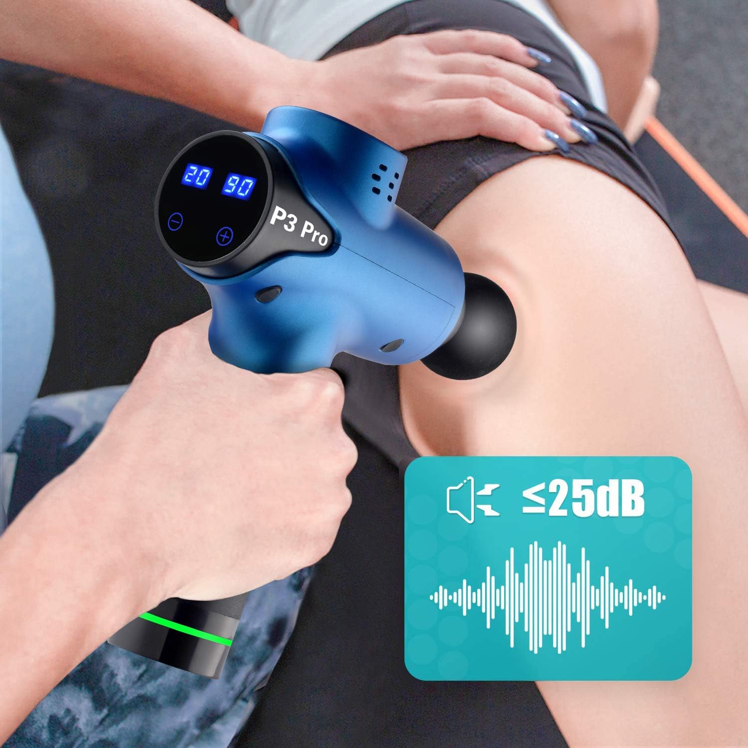 Massage Gun Deep Tissue Percussion Muscle Massager for Pain Relief, Handheld Electric Body Massager Sports Drill Portable Super Quiet Brushless Motor,20Speeds Percussion Massage P3 Pro: Health & Personal Care