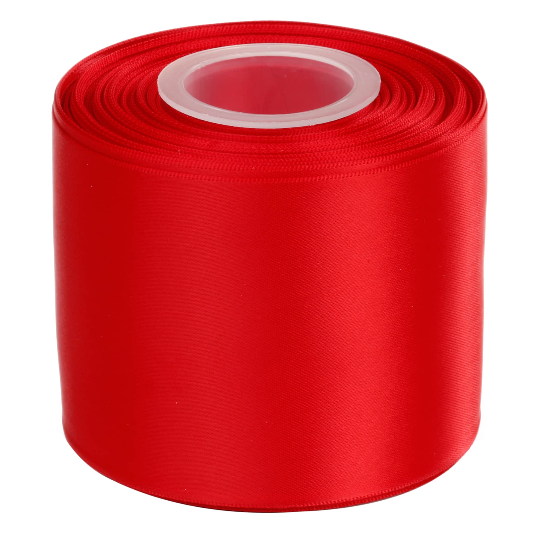 Ribbonitlux 75mm Wide Double Face Satin Ribbon 22 Meters (250-Red, Set for Bow, Party Decor, Sewing Applications, Wedding and Craft
