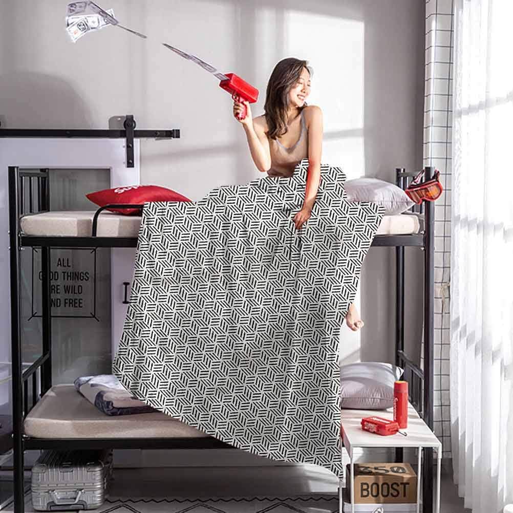 Mademai Checkered Blankets Geometric Wavy Stripes Lint