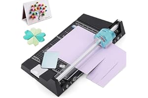 Frifreego 12 Inch Rotary Paper Cutter Heavy Duty, Paper Trimmer with 4 Different Blades for Straight/Wave/Dotted/Creasing Line, Suitable for Cutting Paper Coupons Photos Postcards Scrapbook