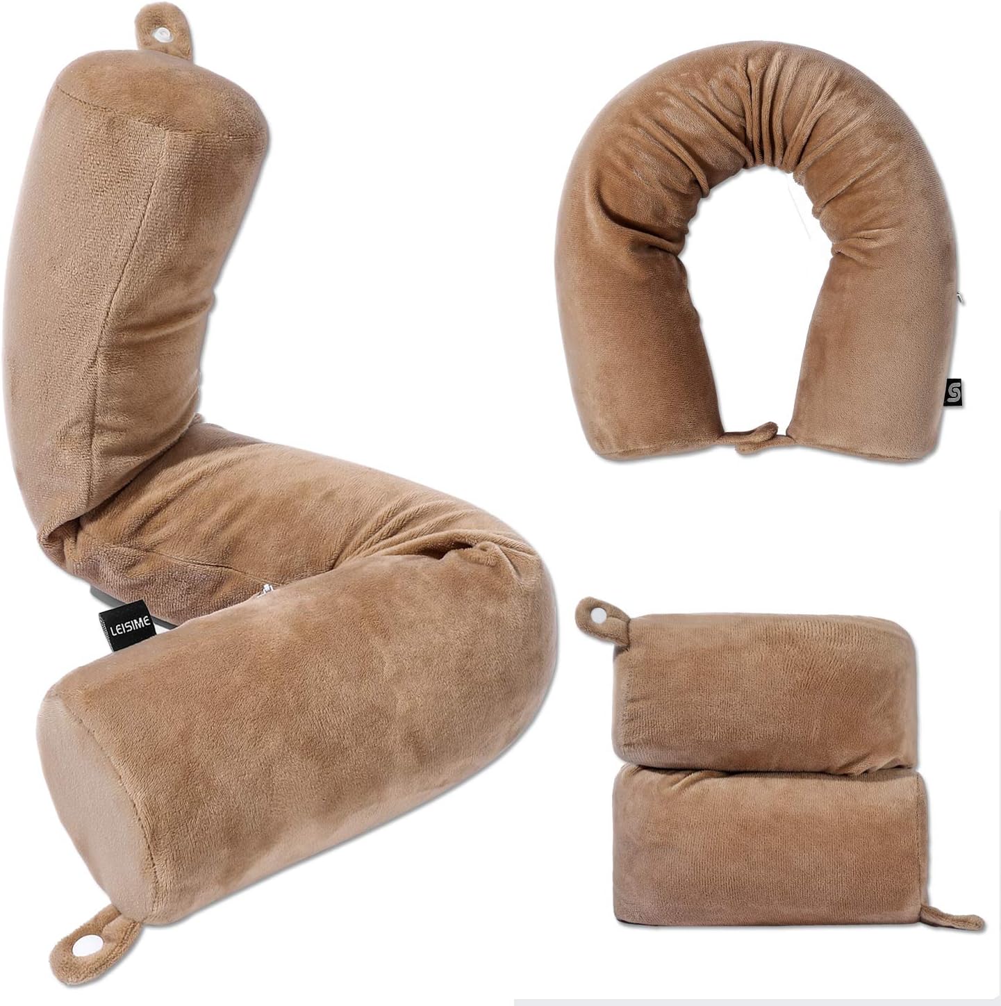 LEISIME Twist Memory Foam Travel Pillow for Neck, Chin