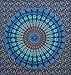 Popular Handicrafts Tapestry wall hanging Twin Hippie Mandala Bohemian wall tapestry Psychedelic Indian Bedspread Magical Thinking Tapestry 84x54 Inches,(215x140cms)