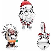 MSPOVOF Holiday Heart cute Charms S925 Sterling Silver Bead for Bracelets and Necklaces for Family Birthday Women Jewelry Present