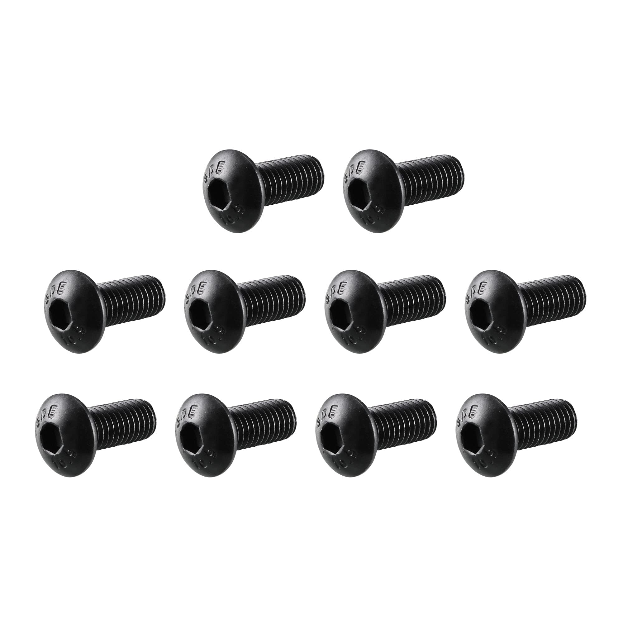 TA-VIGOR 50Pcs M5 x 12mm Alloy Steel Button Head Hex Socket Cap Screws, Flanged Button Bolts Nuts Hex Drive Fastener for Machine