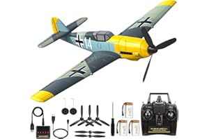 ANTSIR Remote Control Airplane BF109, 4 Channel RC Plane with 6-Axis Gyro, WW2 Warbird Aerobatic Park Flyer Gift for Adults & Kids