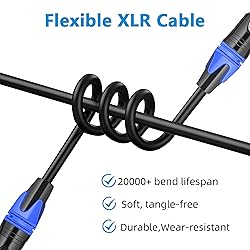 AQOOL XLR Cables 25ft 4 Pack, XLR Microphone Cable