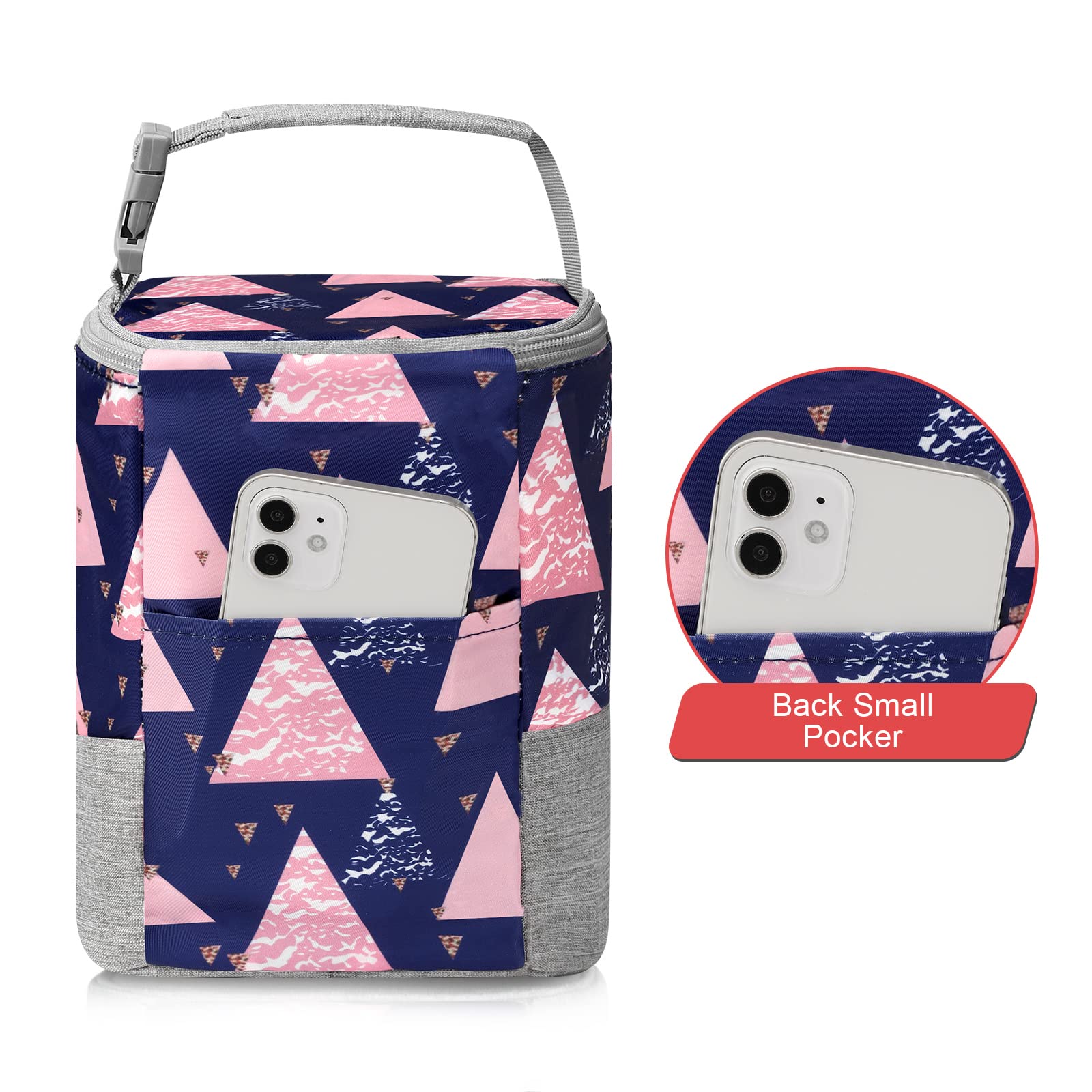 Breastmilk Cooler Bag, Baby Bottle Cooler Bags, Insulated Bottle Cooler Tote Bags On The Go, Fits 4 Large 8oz Bottles, for Nursing Mom Daycare Travel