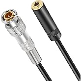 MEIRIYFA BNC macho a 0.138 in (1/8 ") hembra Cable de audio de alimentación coaxial estéreo TRS (1.6 ft) (BNC macho a 0.138 i