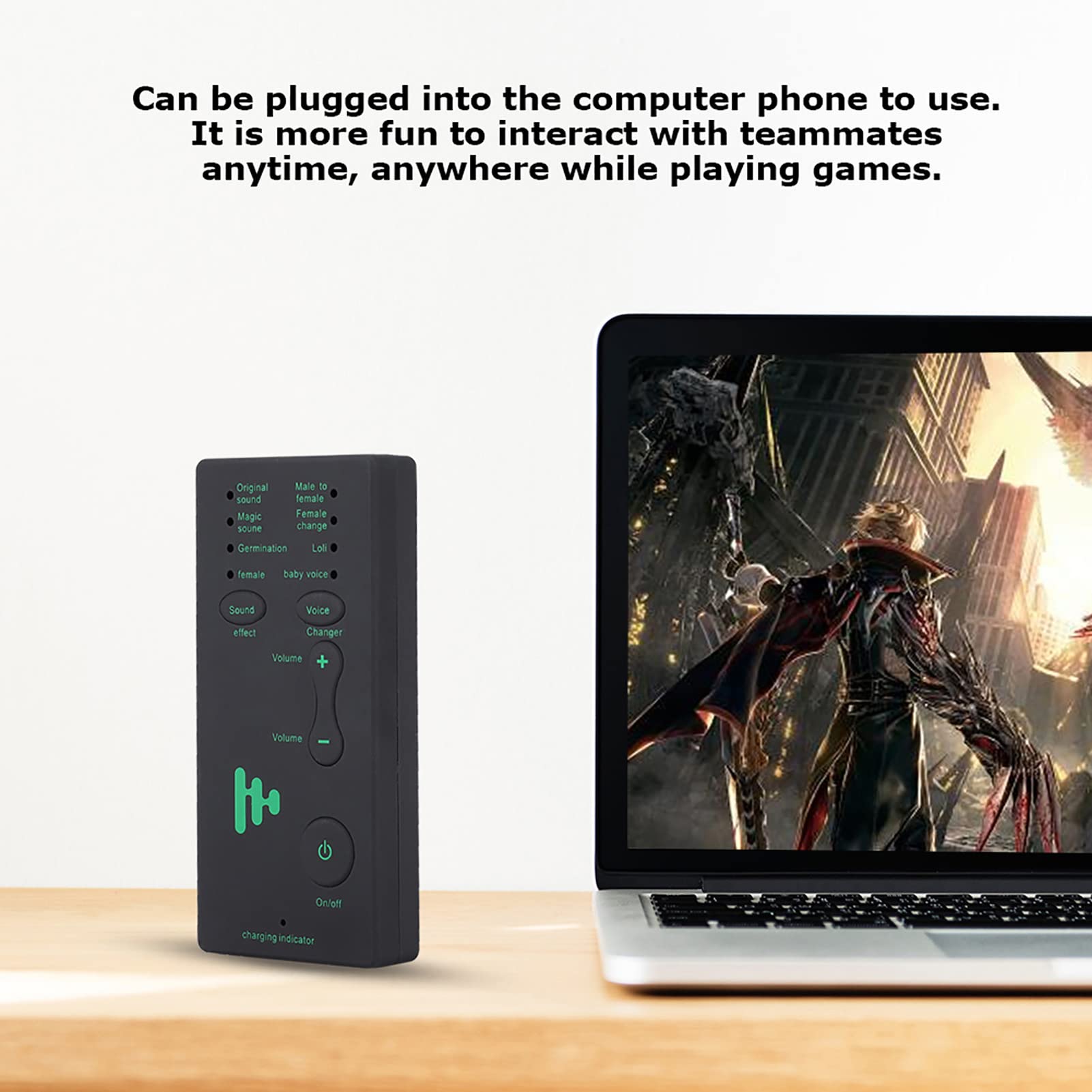Ghostface Voice Changer, Voice Modulator, Voice Changer for Adults, Portable Mini Voice Changers Live Broadcast Sound Card Scream Voice Changer for Mobile Phone PC, Voice Changer for
