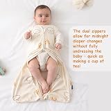 PewinGo Baby Sleeping Bag 0.5 Tog 0-6 Mths 2 Pack 100% Cotton Beige view 7