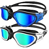 ZIONOR Swim Goggles, 2 Packs G1 Polarized Swimming Goggles for Adult/Men/Women