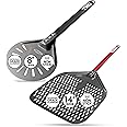 TKC Perforated Pizza Peel Bundle with 14 Inch XL Peel and 8" inch Pizza Turning Peel - Commercial Grade Pizza Spatula - Fits all 16 inch Pizza Ovens