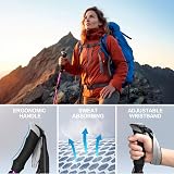 COVACURE Walking Poles 2 Pack Lightweight 7075 Aluminum Collapsible 100-120cm view 5