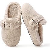 Tilocow Clogs for Women Casual Slippers Fuzzy Memory Foam Soft Shoes Ladies Slip On House Footwear