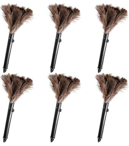 Genuine Joe Retractable Feather Duster - Plastic Handle - Brown - 12 - View #10