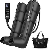 Leg Compression Massager,Professional Full Leg Sequential Pressure Boots, Air Compression Recovery System for Athletes - Circulation and Edema, RLS, Swelling, Pain Relief,9 Intensities 6 Modes
