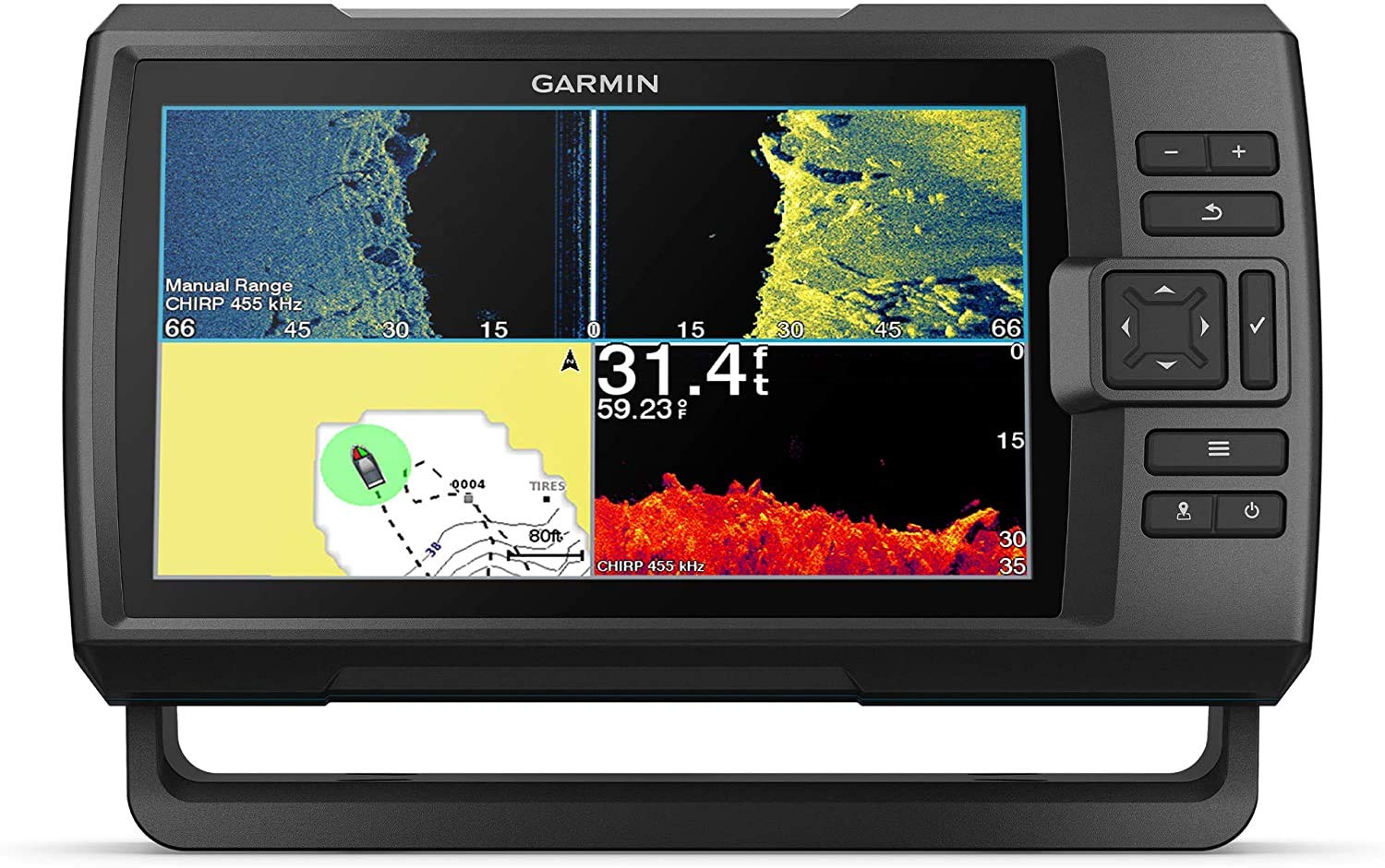 Garmin Striker Vivid 9sv Bundle with Transducer and Protective Cover, 9-inch Color Fishfinder, Vivid Scanning Sonar Color Palettes 010-02554-00