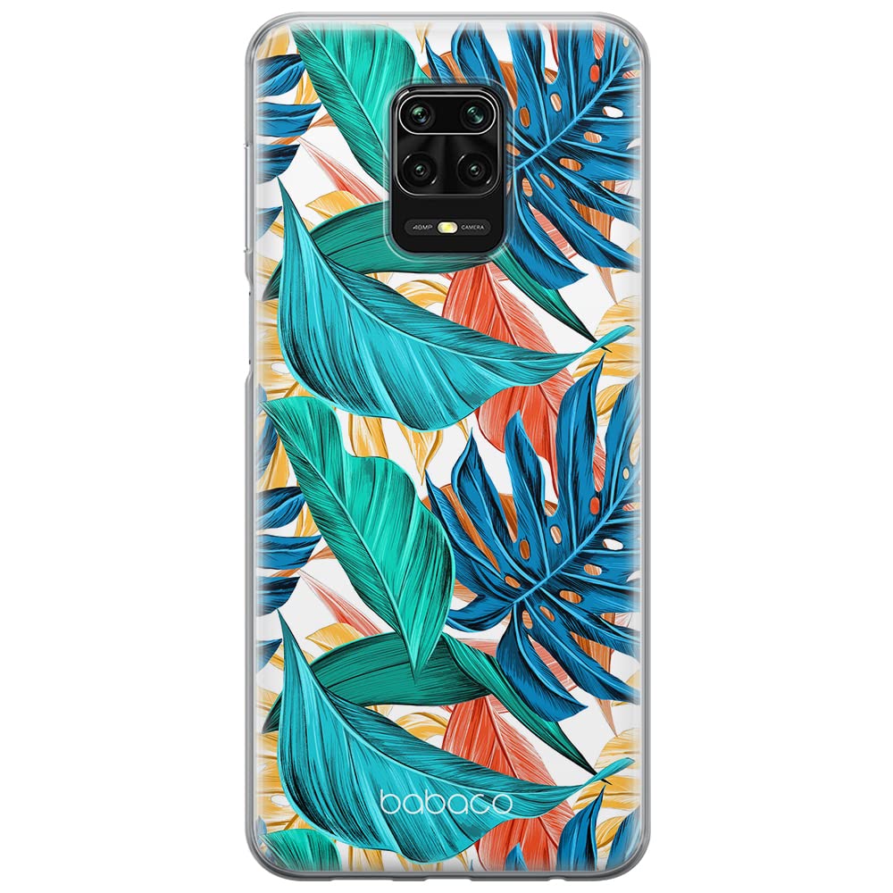 Babaco ERT GROUP mobile phone case for Xiaomi REDMI NOTE 9 PRO/ 9S original and officially Licensed pattern Plants 005 optimally adapted to the shape of the mobile phone, case made of TPU