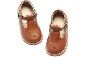 Otter MOMO Toddler Little Girls Oxford Shoes Mary Jane Flat T-Strap School Uniform Party Dress Shoes