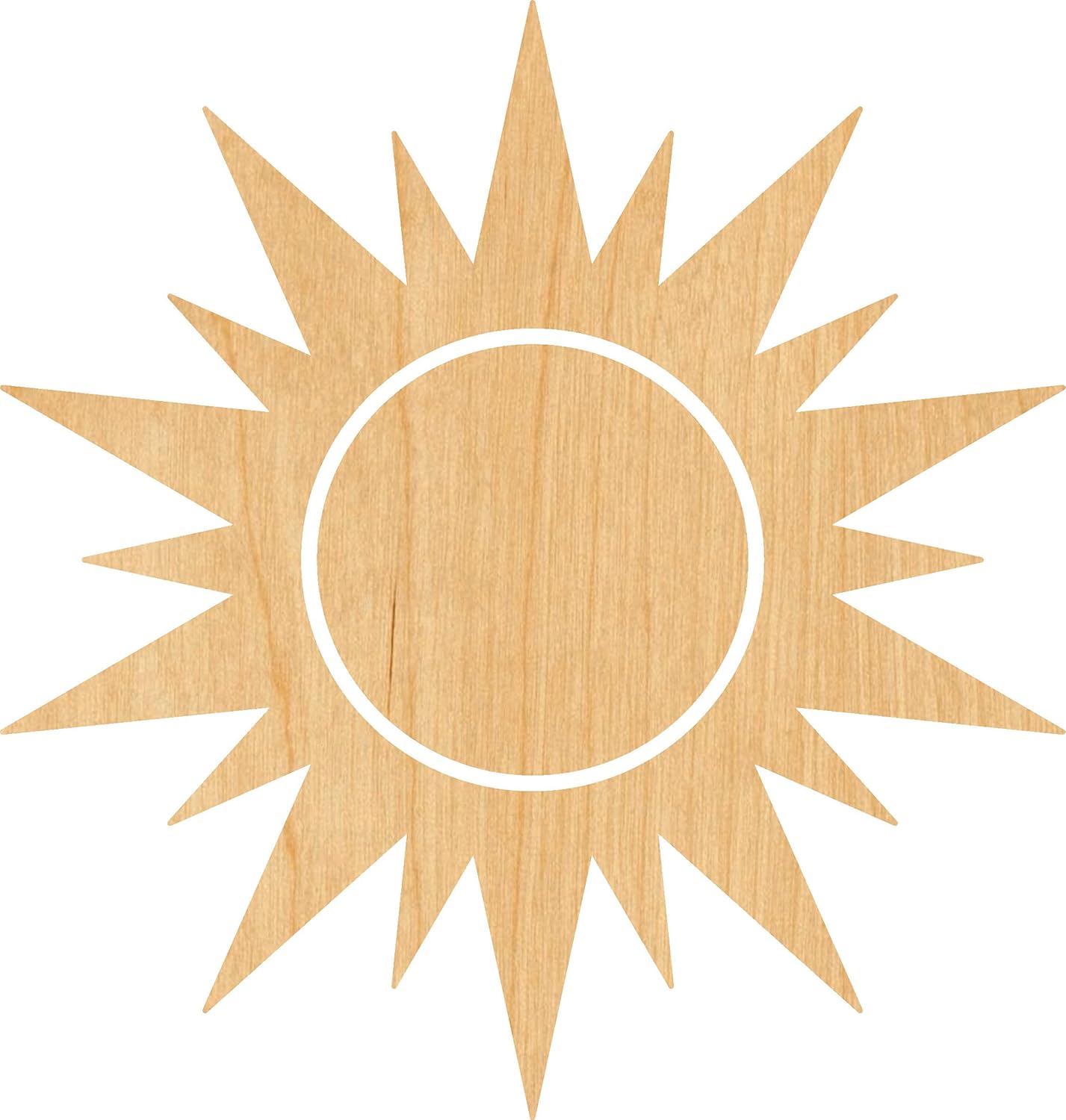 Mixed Media - The Sun Laser Cut Out Wood Shape Craft Supply - 2
