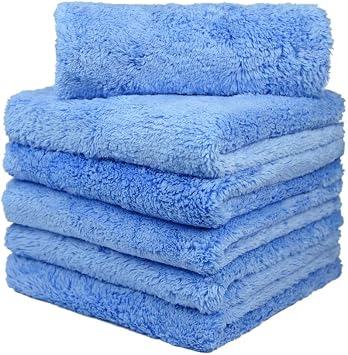 Amazon Com Carcarez Microfiber Towels For Cars Car Drying Wash Detailing Buffing Polishing Towel With Plush Edgeless Microfiber Cloth 450 Gsm 16x16 In Pack Of 6 Automotive