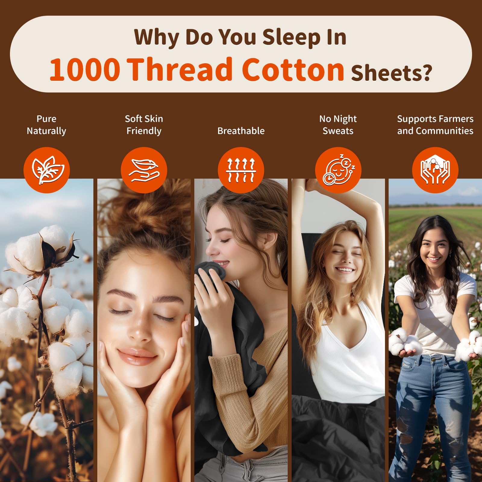 LBRO2M 1000 Thread Count 100% Egyptian Cotton