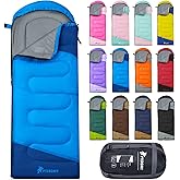PTEROMY Sleeping Bags for Adults, Lightweight and Machine Washable, Water Resistant Backpacking Camping Sleeping Bag for Warm Cold Weather, Camping Essentials for Hiking Travel