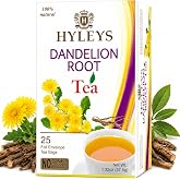 Hyleys Dandelion Root &amp; Green Tea, Detox Blend, Wellness Blend, 25 Tea Bags | Milk Thistle, Licorice Root, Supports Liver Health &amp; Digestion, Sugar Free, Gluten Free, Non-GMO, Caffeine Conscious