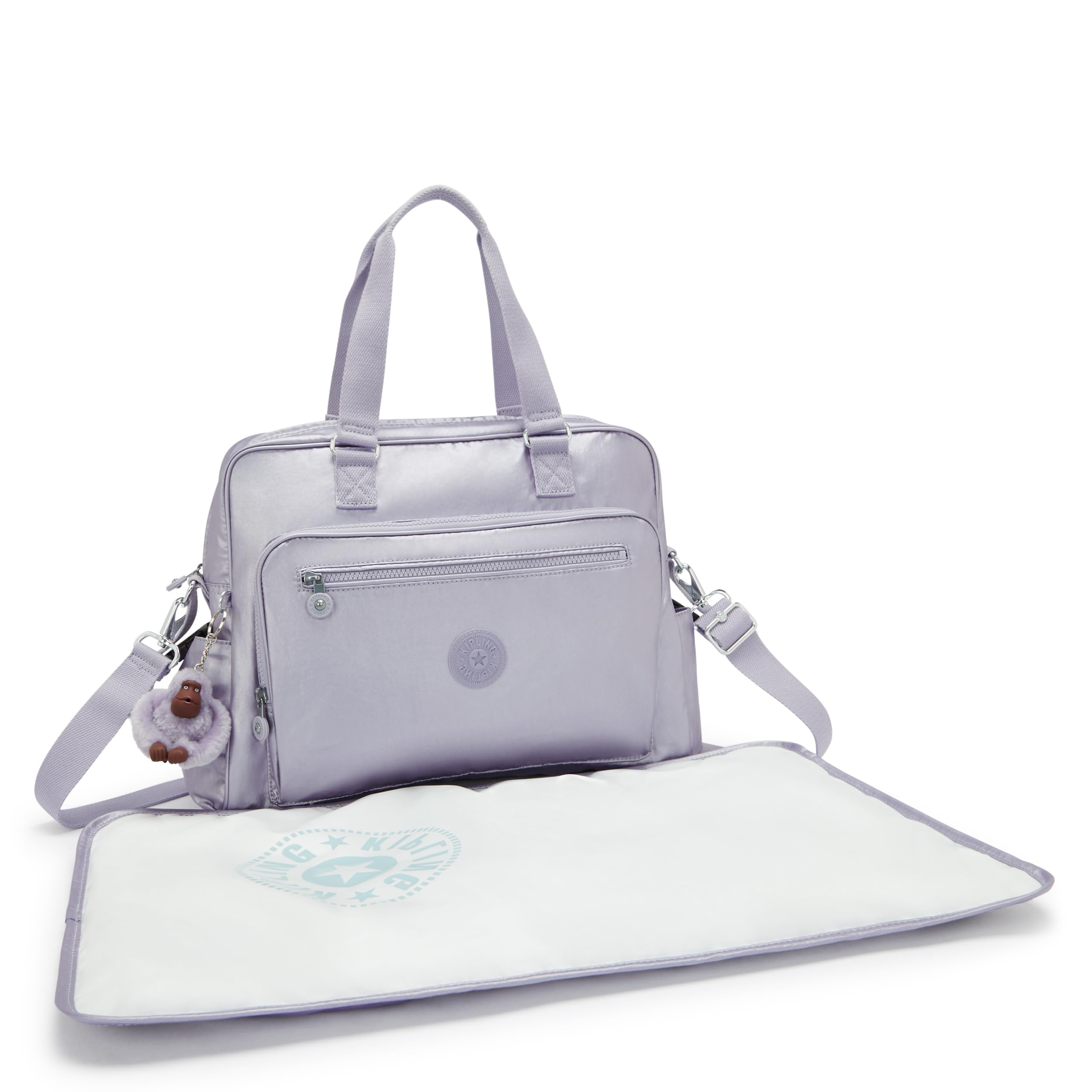 Kipling Women's Alanna Diaper Bag, Stroller Clips, Zip Closure