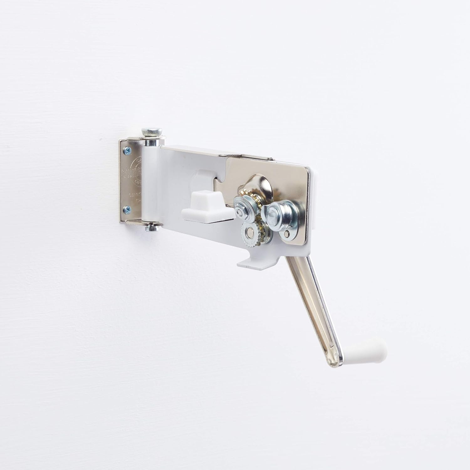 KitchenCraft KC609WH Swing-A-Way Wall Mounted Can Opener - Tin Opener with Magnetic Lid Lifter, Metal, 17.5 x 8 x 7 cm - Image 4