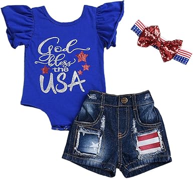 4th of july denim shorts