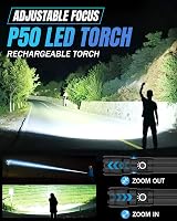 Maxesla Rechargeable LED Torch 3000mAh Battery Super Bright IPX5 Waterproof 5 view 2