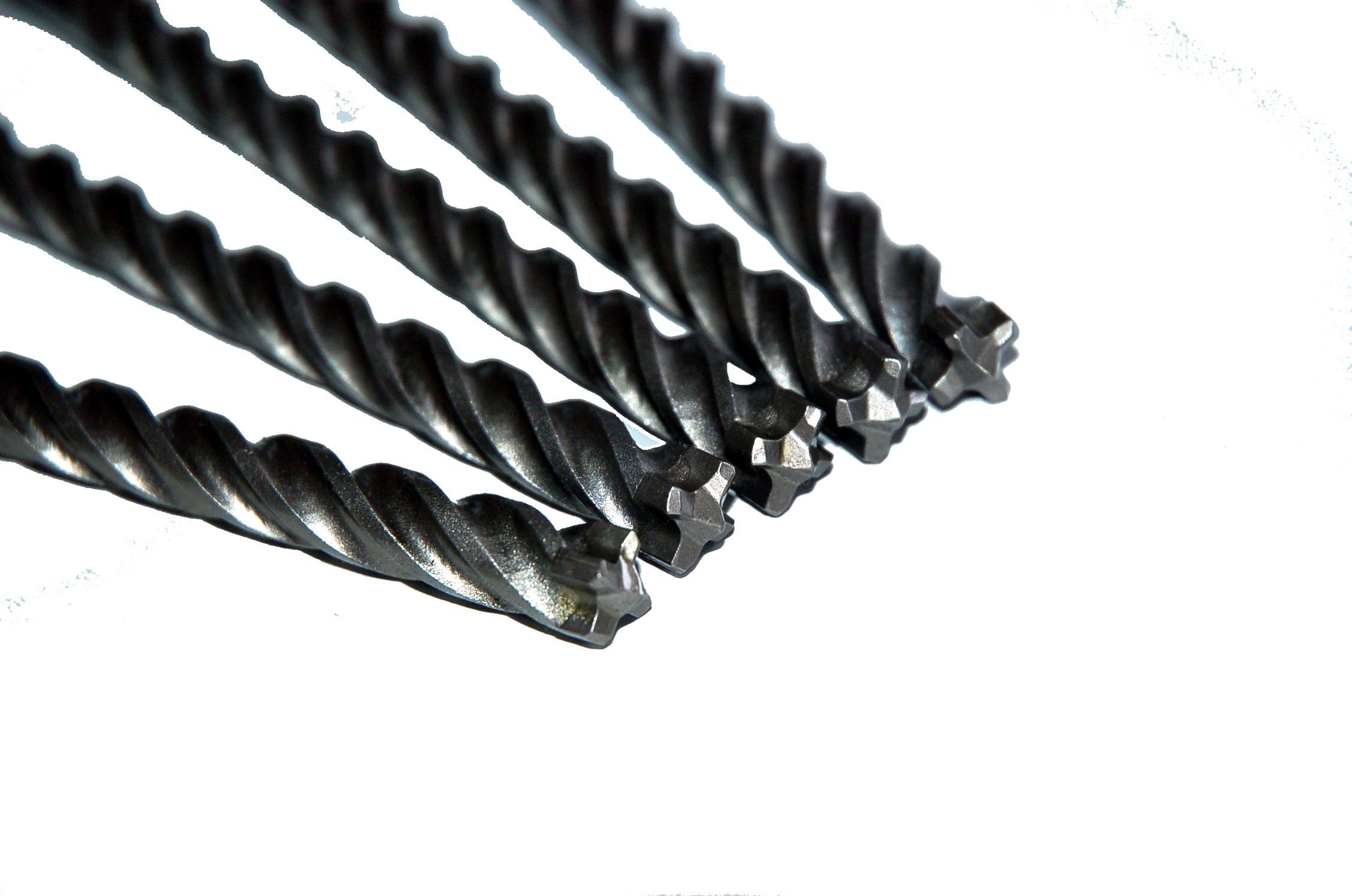 Pack of 10 Bits (SDS Plus Hammer Drill Bit Metal Head with 4 Cutting Edges Diameter 6 mm x 160 mm Made in Germany for all SDS Plus Hammer Drill