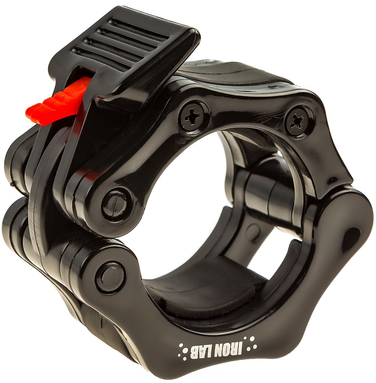 Olympic Barbell Collar Pair of 2" Inch Pro ABS Locking Set of 2 Black Clamps Perfect for Pro Crossfit Strong Lifts and Olympic Training Professional Quality - Iron Lab