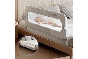strenkitech Foldable Toddler Bed Rails - Kids Guard Bumper for Crib Safe Bed Side Rail for Twin Queen King Full Size Beds 32inch