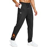 G Gradual Mens Fleece Lined Winter Pants 32"/34"/36" Inseam Tall Sweatpants | 2 Zipped Pockets, Cold Weather Warm Joggers, Water Resistant, Workout Athletic Running Gym Pants for Men