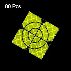 HARFINGTON 80pcs Survey Reflector Sheets 30x30mm
