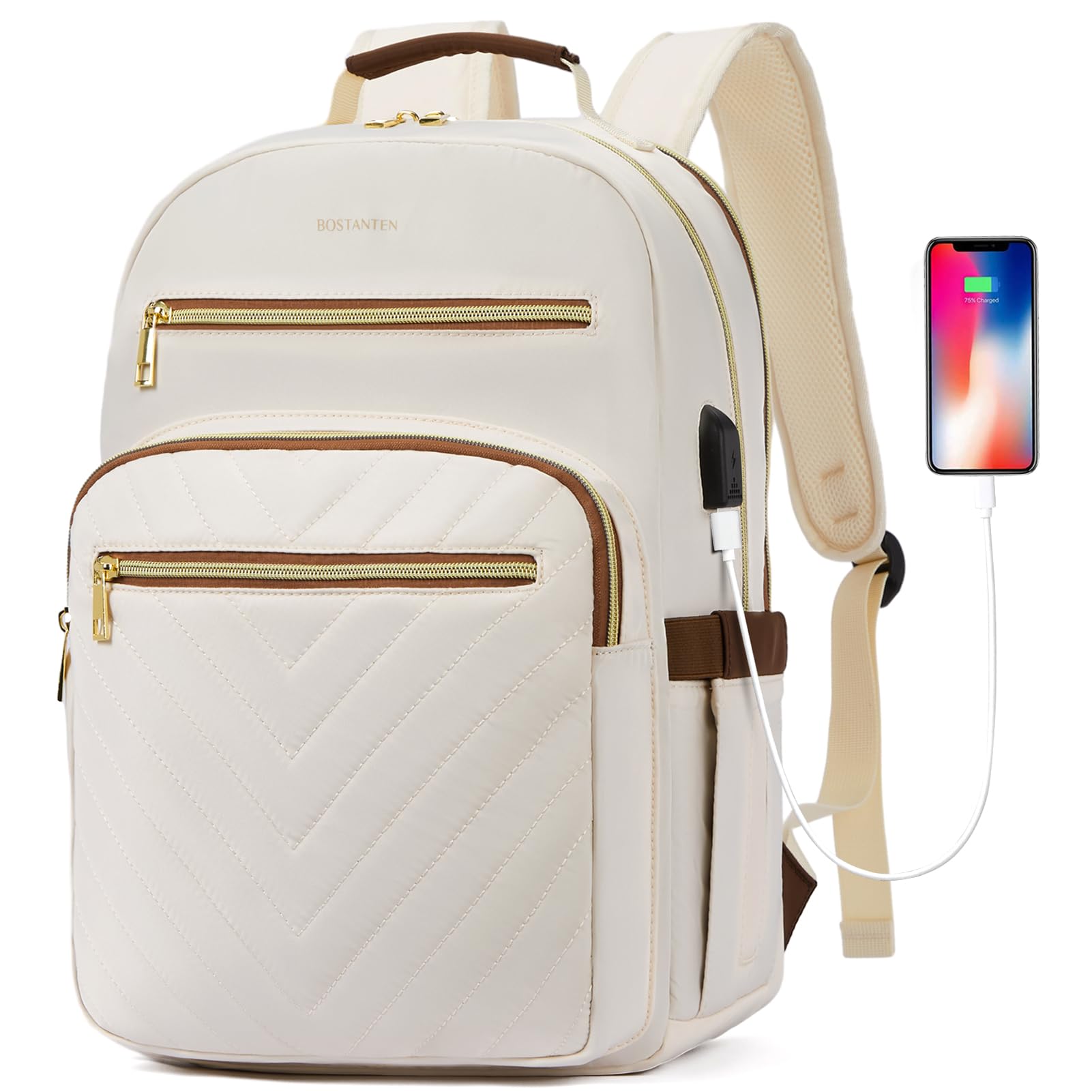 cole haan saunders leather backpack Stuart in Cognac Cor:Black Interior padded laptop sleeve CHANEL Matelasse Timeless Classics American flag backpack